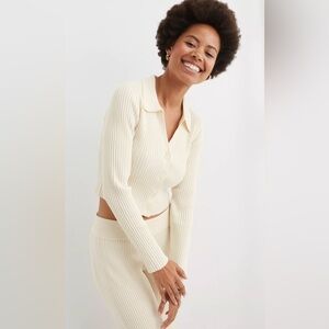 NWT Aerie Gotta Jet! Polo Sweater